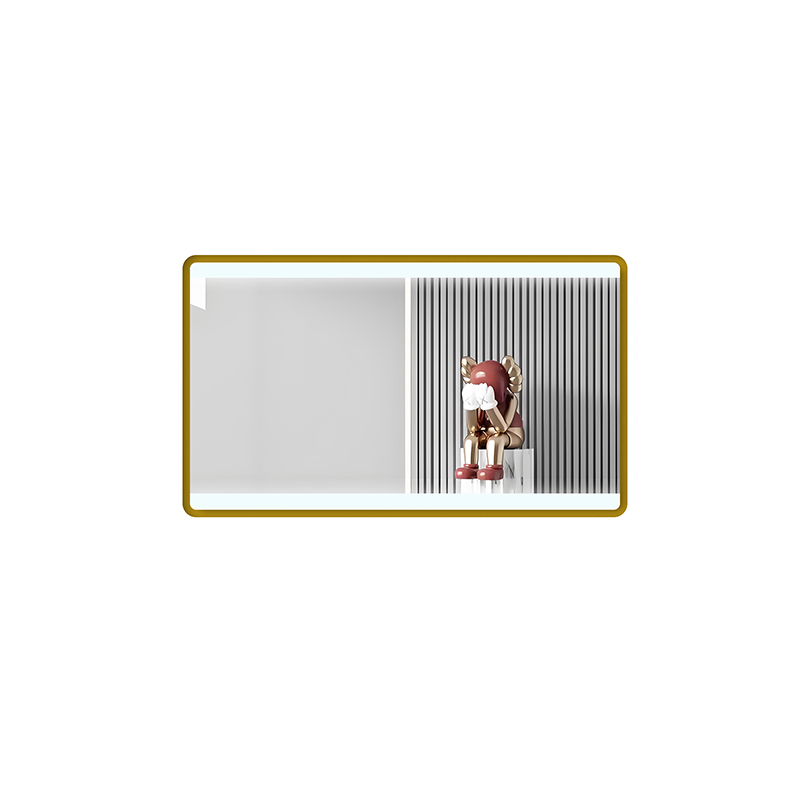 Bathroom Bavarian Gold Square Mirror With Functions