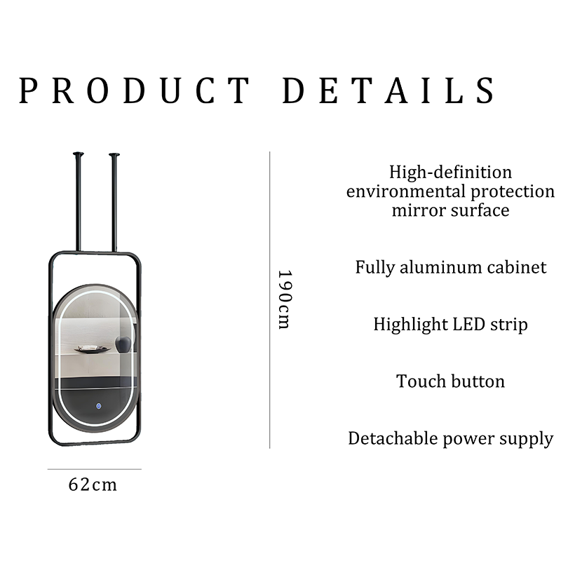 Aluminum Alloy Wall Hanging Mirror