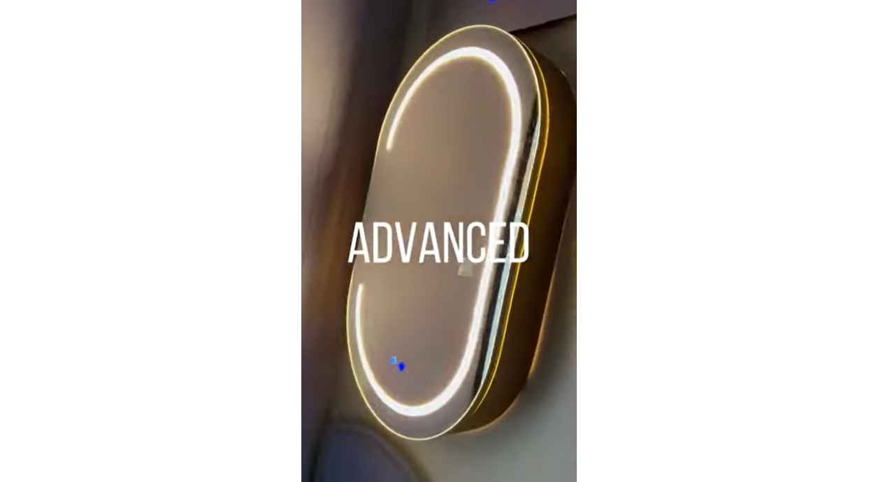 Wall Mounted Aluminum Alloy Oval Bathroom Mirror Cabinet