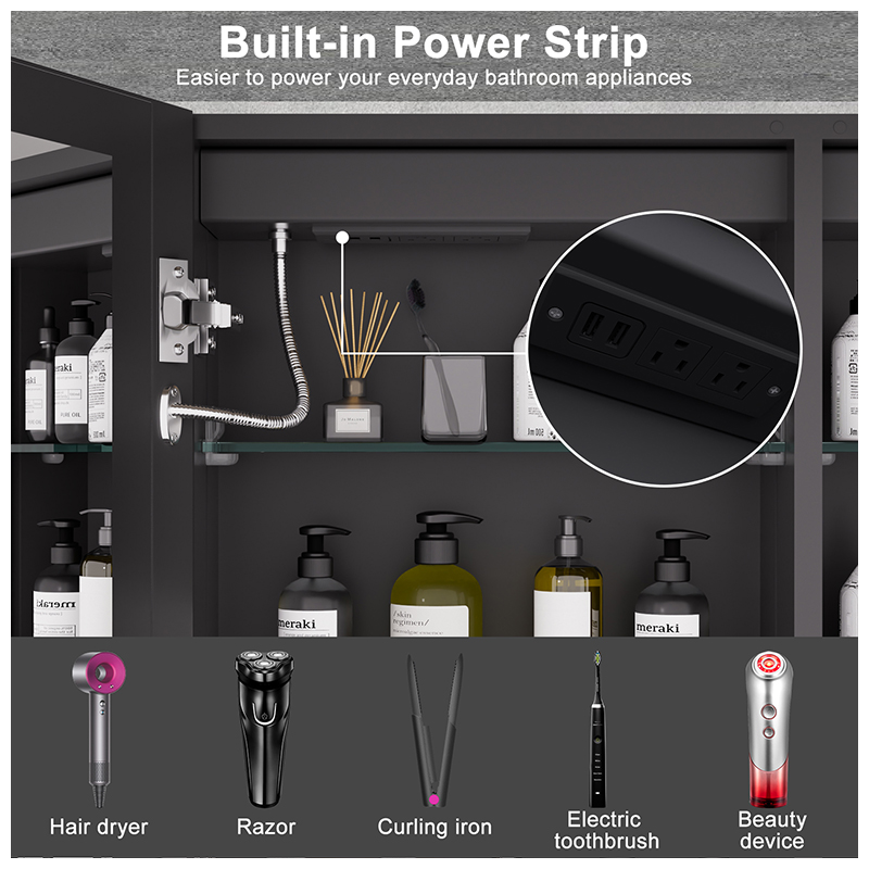 Rechargeable LED Charger Mirror for Home And Travel Makeup