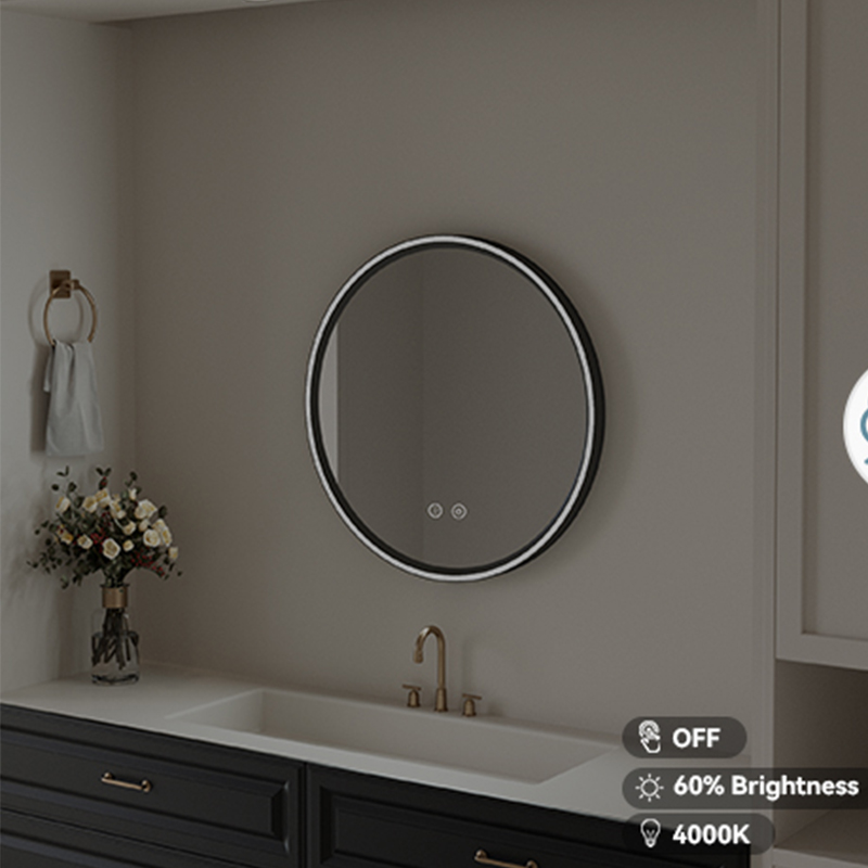 Round LED Vanity Mirror with Touch Control Dimmable Lights