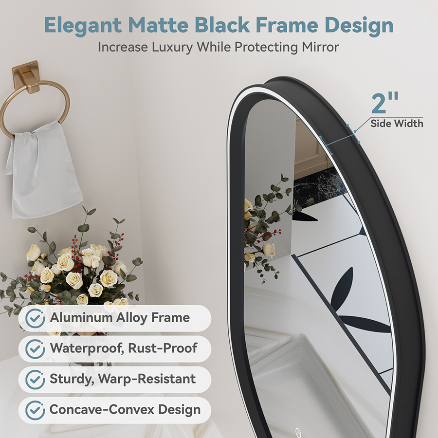 Waterproof And Rustproof Oval Bathroom Mirror