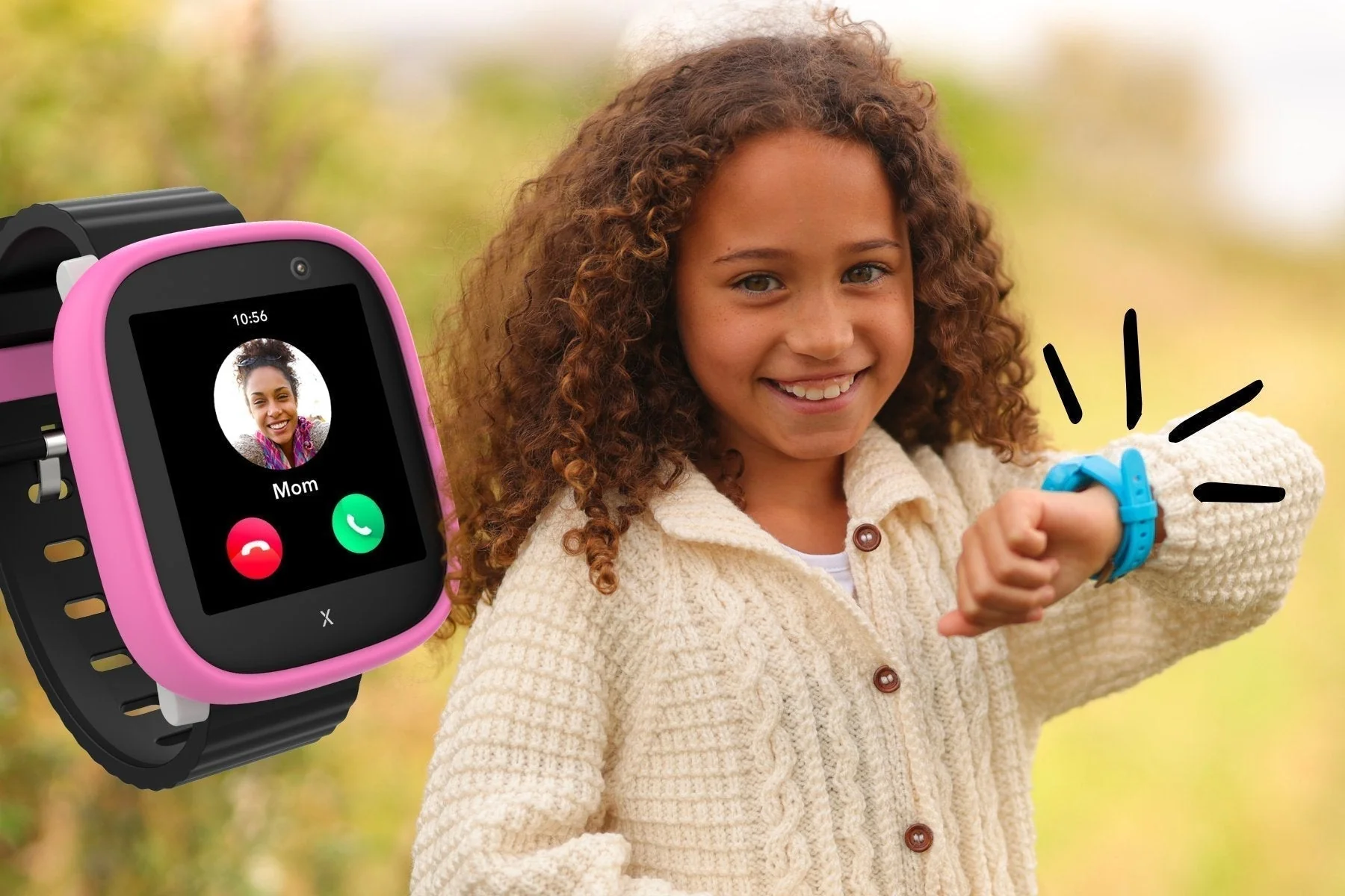 Relógio inteligente infantil à prova d'água com GPS e alarme SOS, certificado CE RoHS para o mercado da UE.