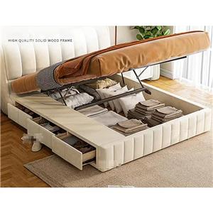 Pneumatic Support Reinforced Bed Frame na May Storage Box