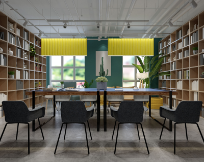 Library Quiet Zone | 21mm thickness Recycled PET Acoustic Cloud Manufacturer | Wholesale