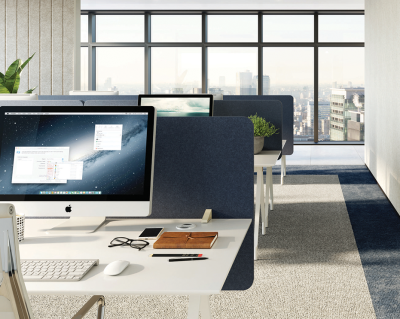 Executive Suite | 21mm Premium Fabric Desk Screens | Thailand Factory