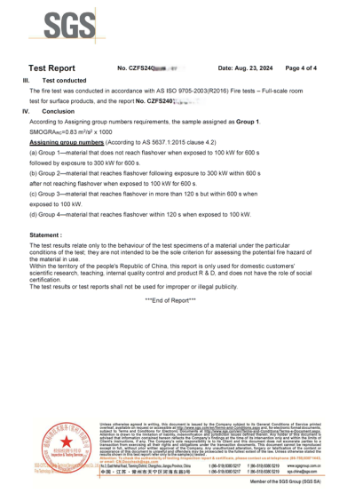 PET 9mm 1500gsm AS ISO 9705 Group 1