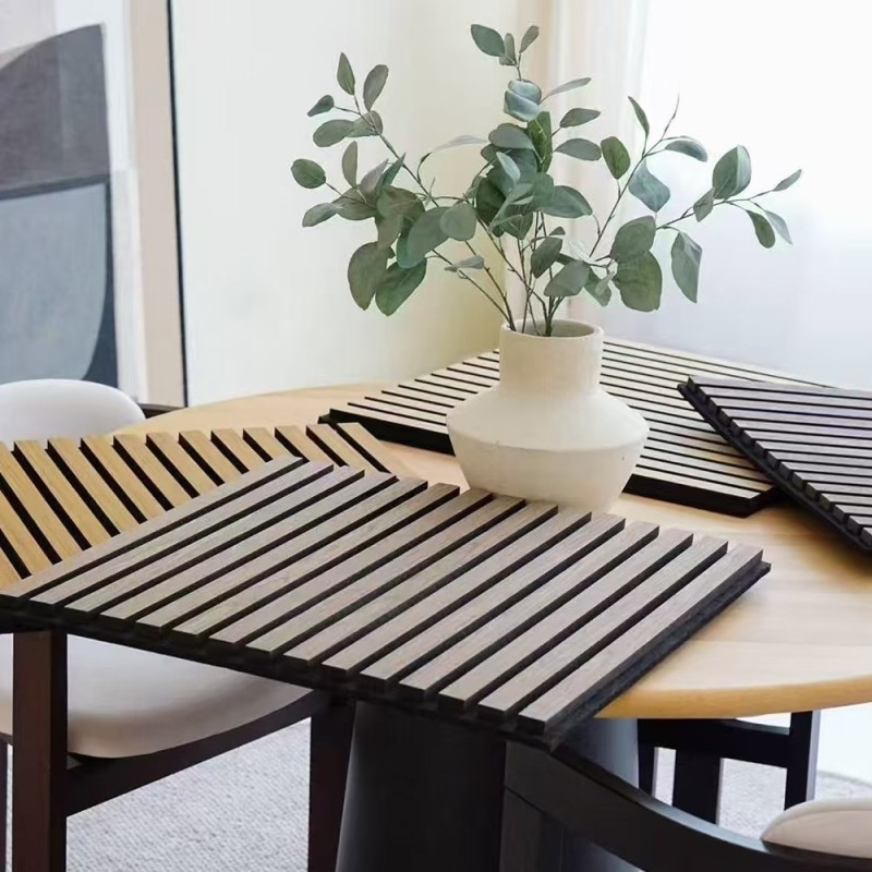 Akustik-MDF-Lamellenplatte - Technisches Furnier (UV)