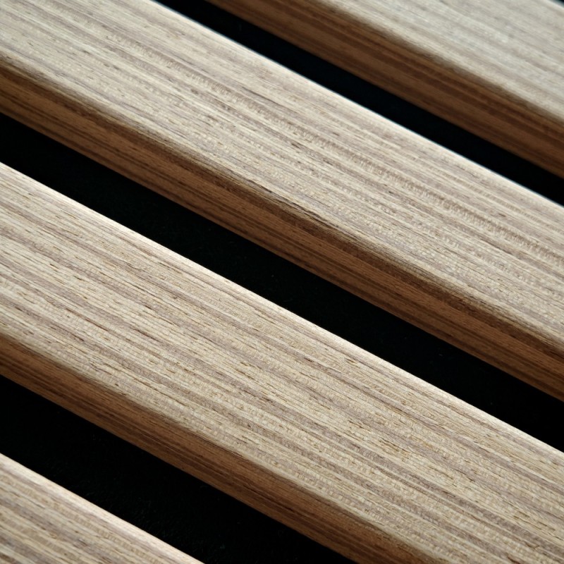 Panel de listones de madera ignífugo de clase A de 21 mm | Absorción acústica NRC 0,8 | Proveedor con 16 años de experiencia