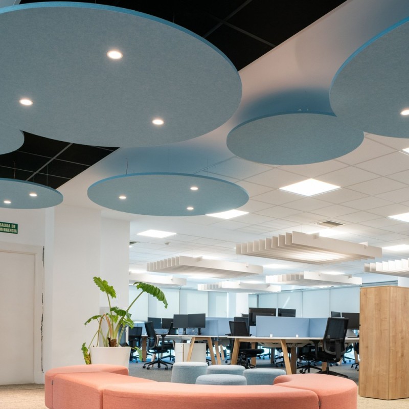 High-Performance Acoustic Ceiling Tiles - Custom Printed PET, Factory Direct & Class A