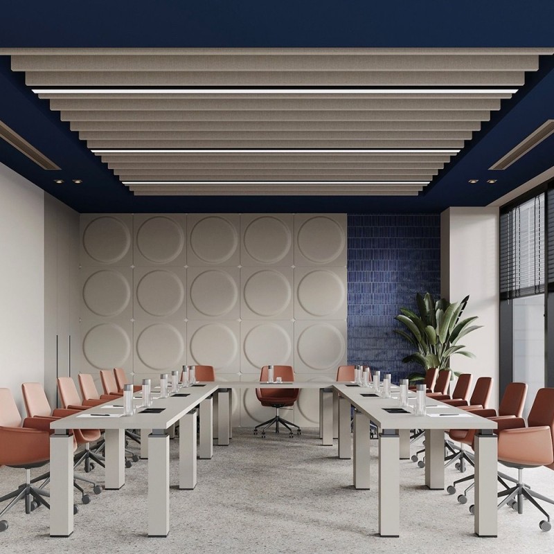 High-Performance Acoustic Ceiling Tiles - Custom Printed PET, Factory Direct & Class A