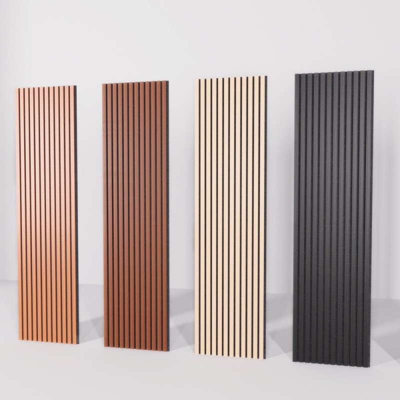 Panel acústico de madera de 600 x 2400 x 21 mm | Insonorizado e ignífugo | 16 años de experiencia en 4 fábricas