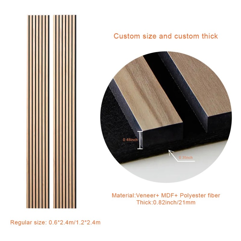 Akustik-MDF-Lamellenplatte - Technisches Furnier