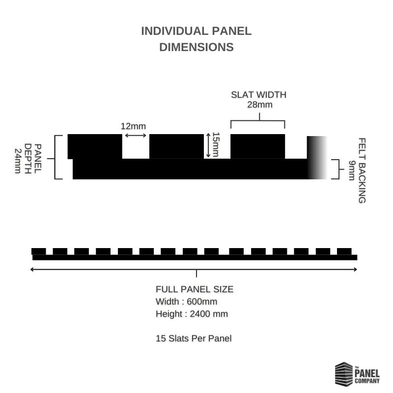 Akustik-MDF-Lamellenplatte - Technisches Furnier (UV)