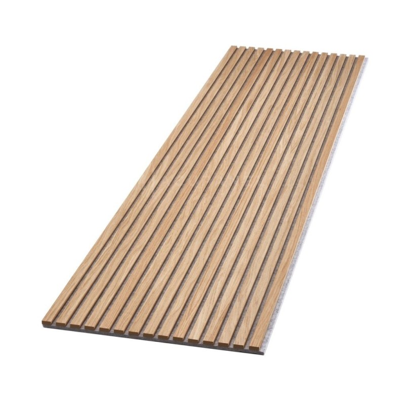 Acoustic MDF slat panel - Natural wood veneer (UV)