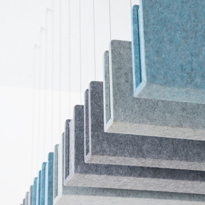 12 mm werkseitig direkt ab Werk erhältliche Schallabsorbierende Platten aus Polyesterfaser | Umweltfreundlich | Für Wand und Decke