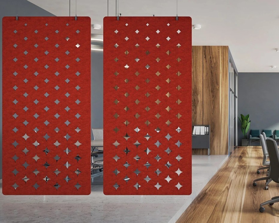 Mobile PET Acoustic Room Partition for Co-Working Spaces - Flexible Space Division