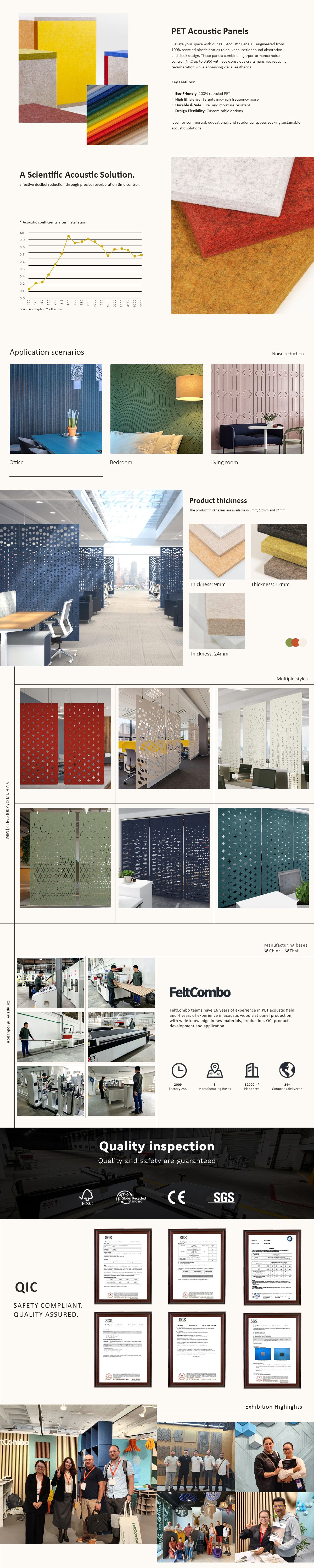 PET Carved Acoustic Panels