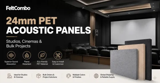 24mm PET Acoustic Panels | Studios, Cinemas & Bulk Projects
