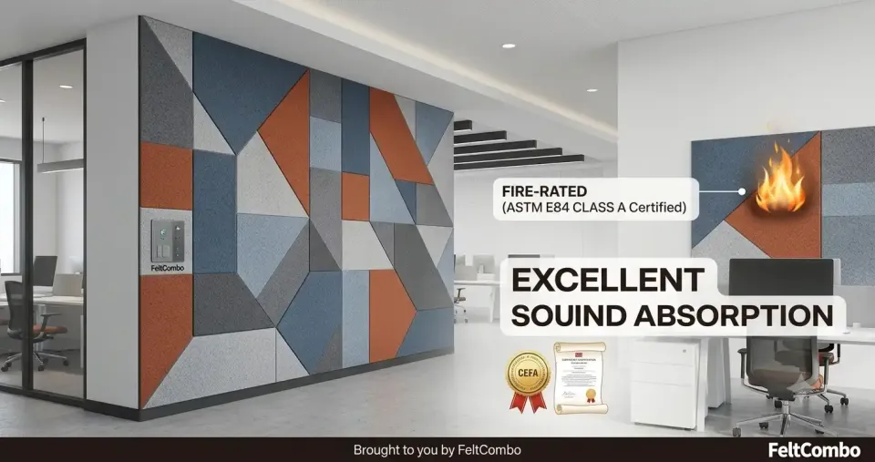 Fire-Rated PET Acoustic Panels | ASTM E84 Class A Certified