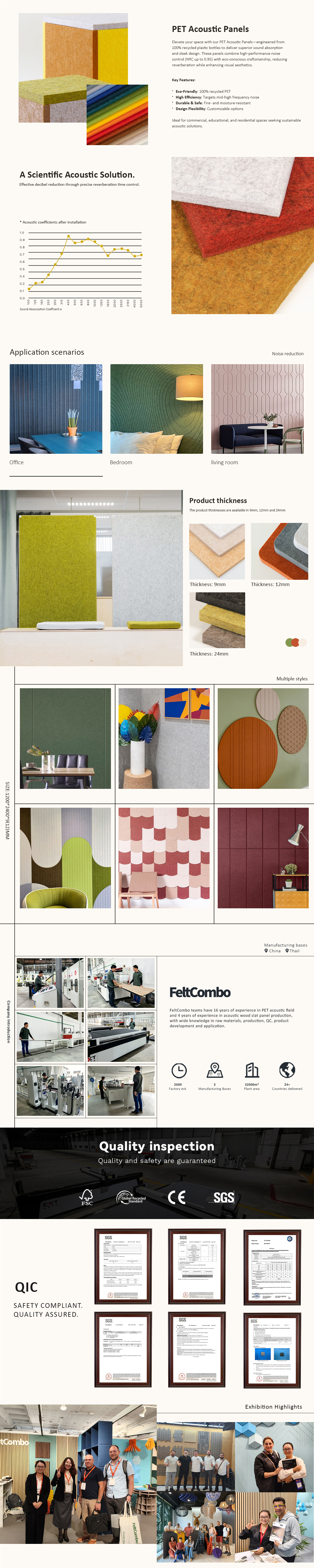 PET acoustic panel PET acoustic panel