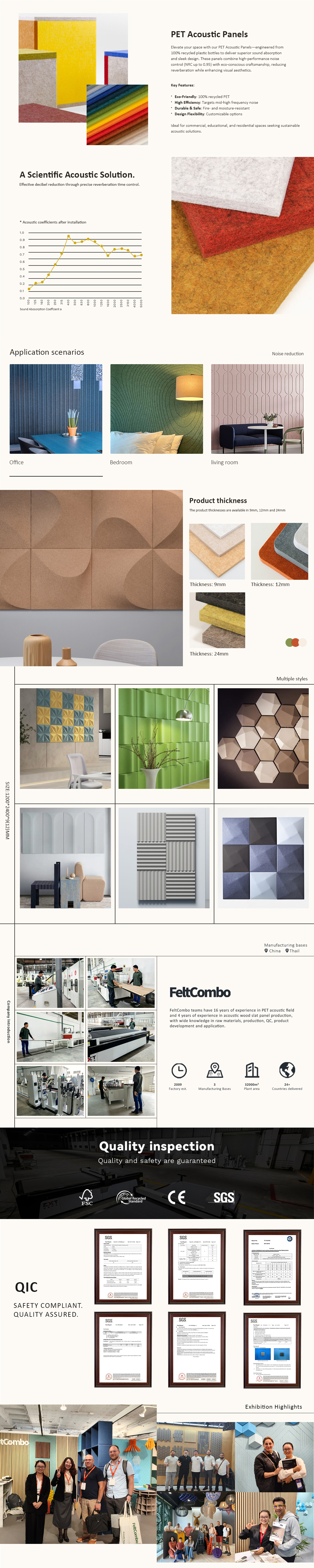 PET acoustic panel PET acoustic panel