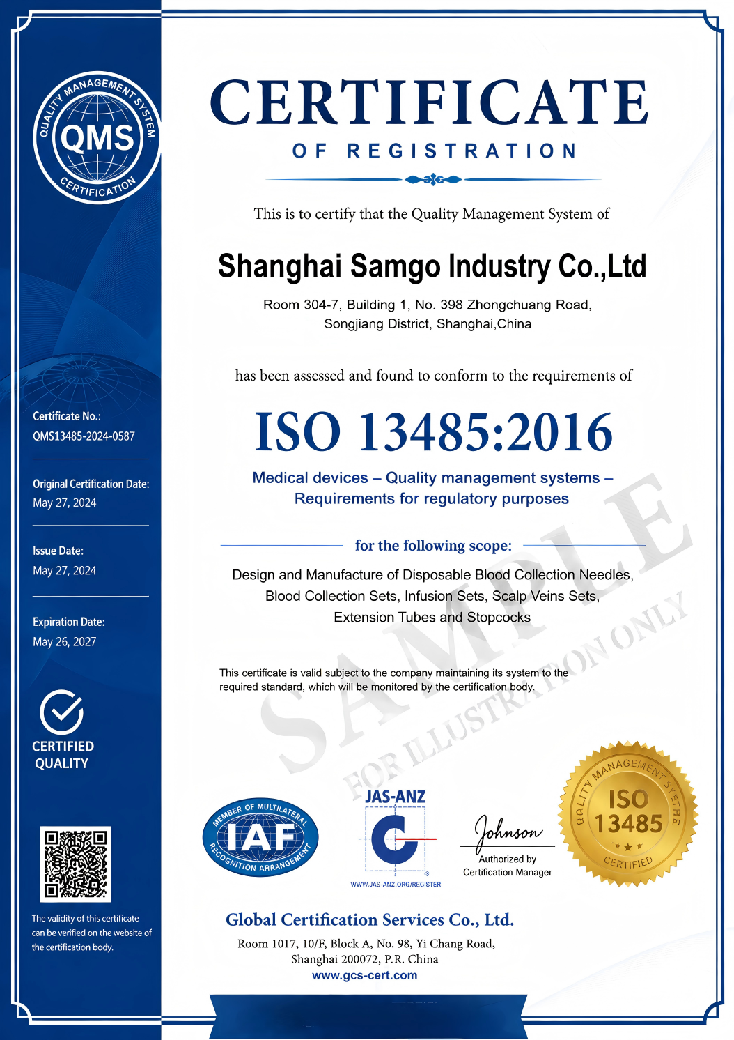 certificat ISO