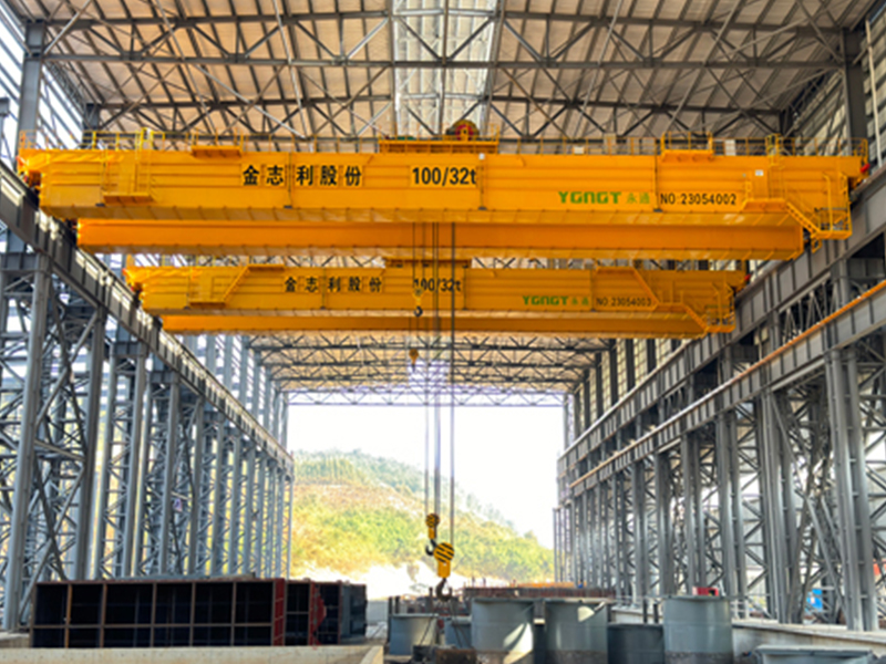 Two 100 tons metallurgical bridge crane project successfully passed the acceptance Two 100 tons metallurgical bridge crane project successfully passed the acceptance