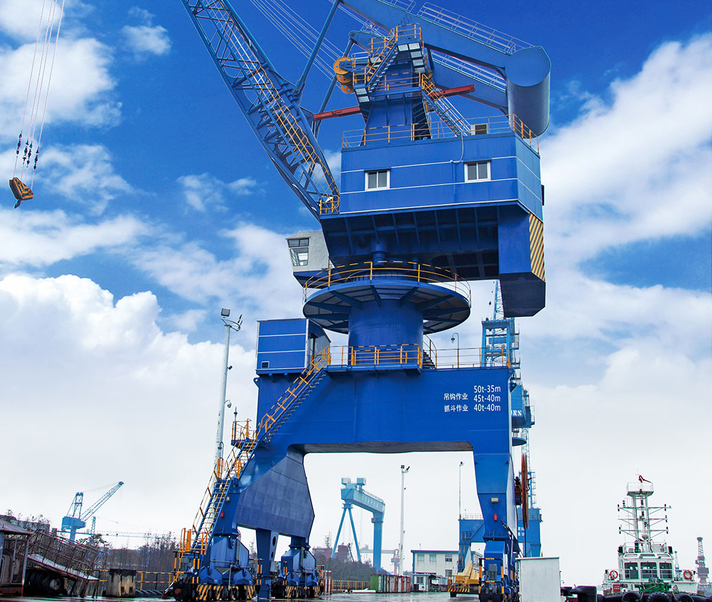 Jib Portal Slewing Mobile Harbour Crane