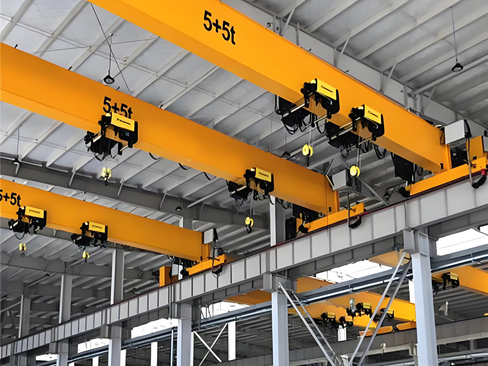 LDOE Double Trolley Single Girder Electric Hoist Overhead Crane