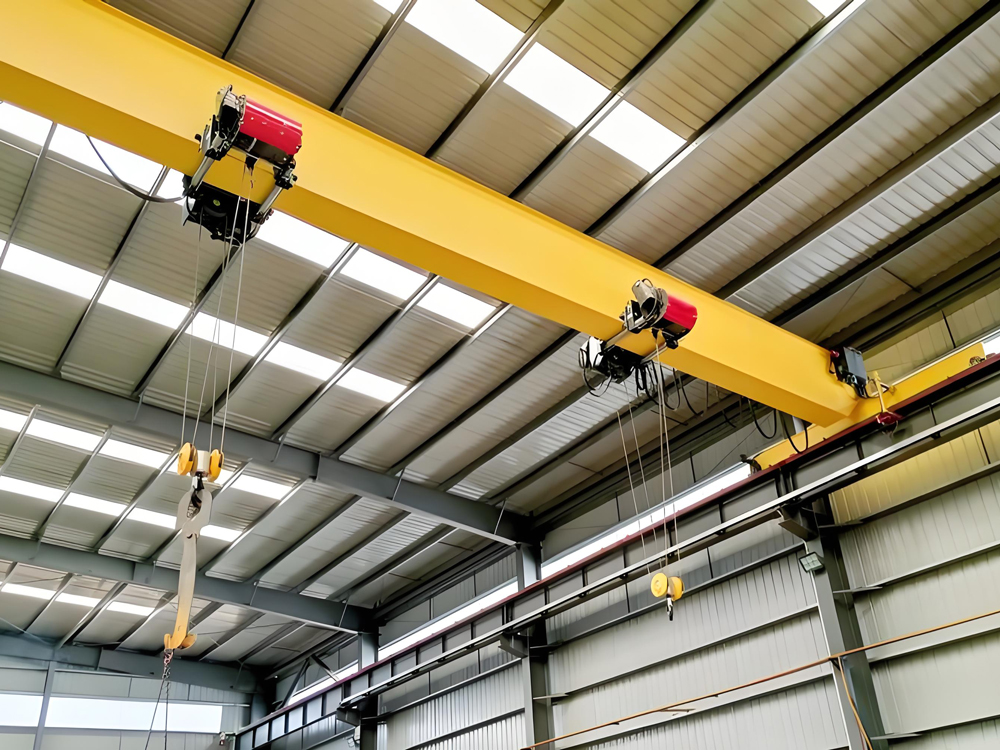 LDOE Double Trolley Single Girder Electric Hoist Overhead Crane