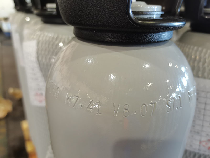 ก๊าซสอบเทียบความเข้มข้นต่ำ ถังอลูมิเนียม