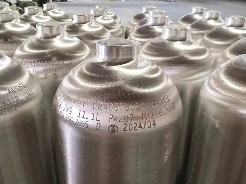 polished aluminum cylinder