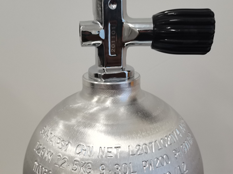 polished aluminum cylinder