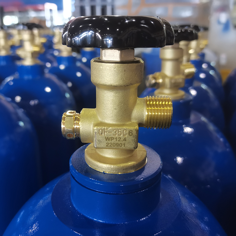 Cilindro de gas CO2 de aluminio para bebidas de 124 bares y 9,1 kg