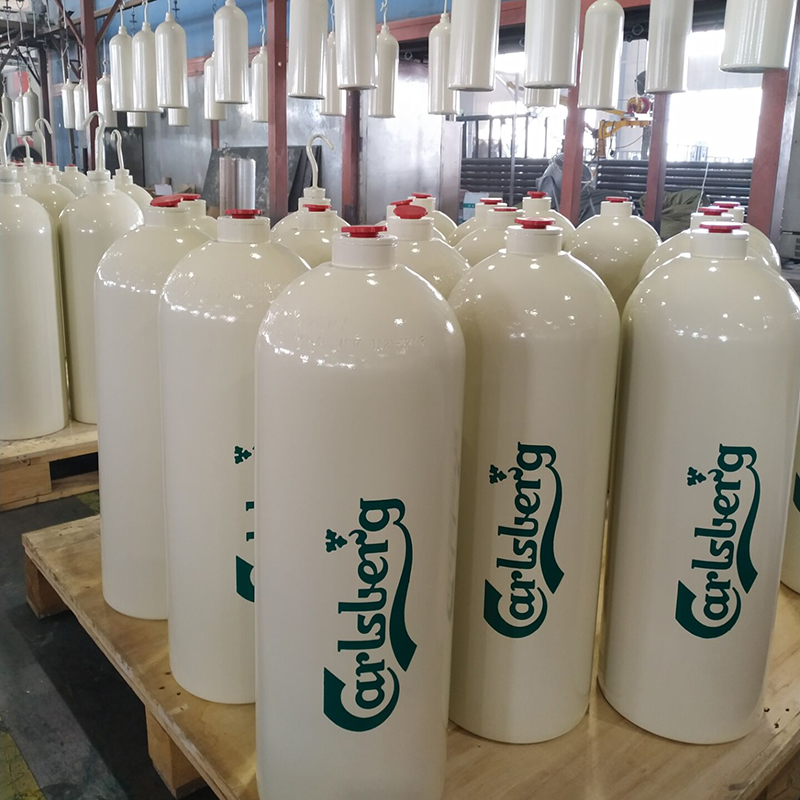 Cilindro de CO2 de aluminio de 166 bar y 10 kg