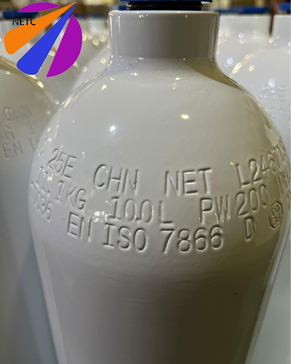 Медицинский кислородный баллон NETC 10 л, алюминиевый, сертифицированный по стандарту СЕ.