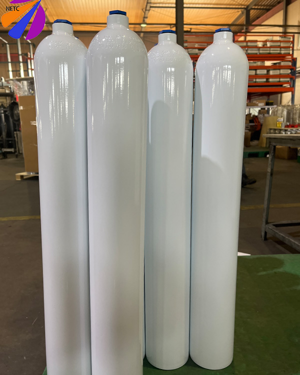 Медицинский кислородный баллон NETC 10 л, алюминиевый, сертифицированный по стандарту СЕ.