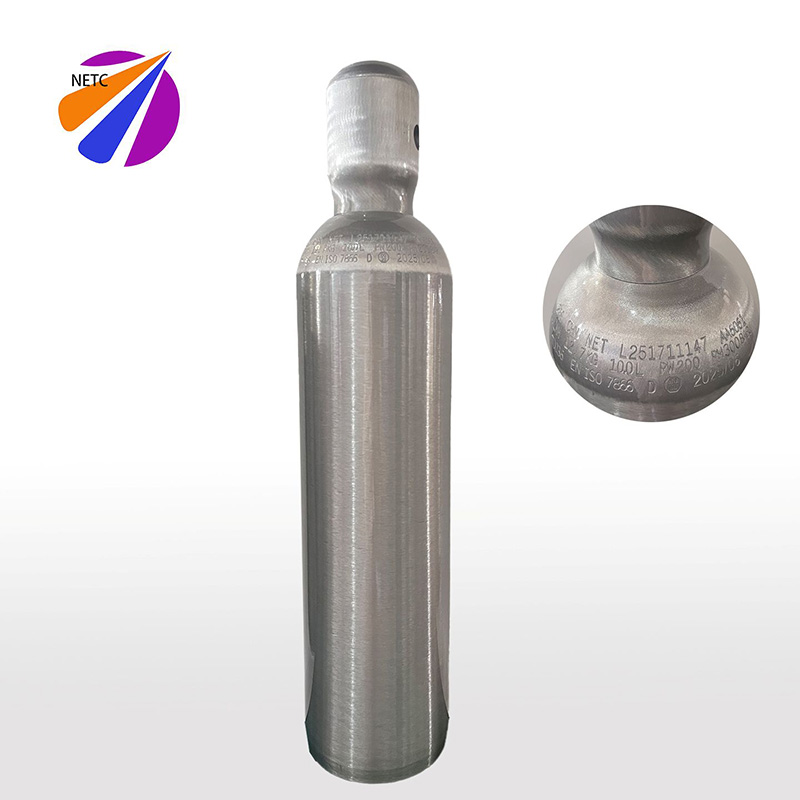 10-Liter-200-bar-Industriegasflaschen aus Aluminium