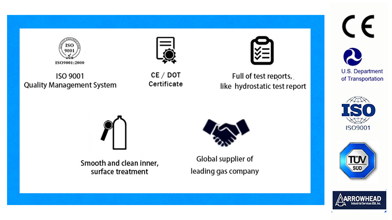 Industrial aluminum cylinders
