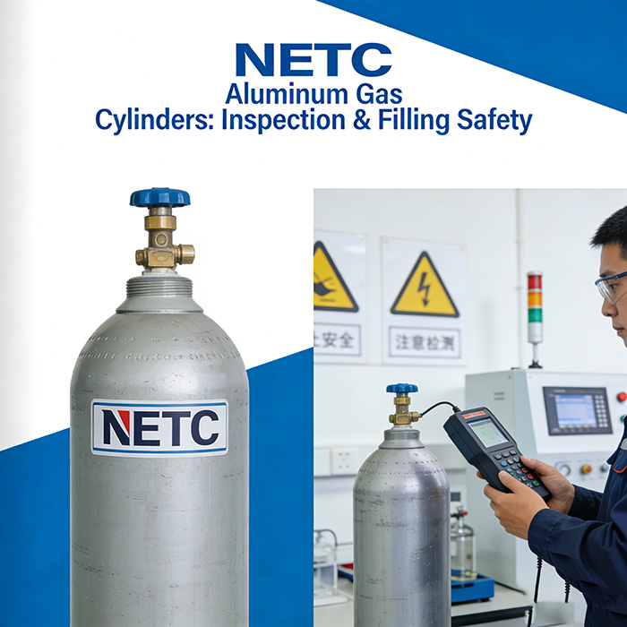 בלוני גז מאלומיניום של NETC: בטיחות בדיקה ומילוי