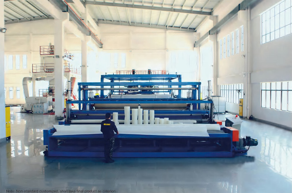 Geomembrane extrusion line