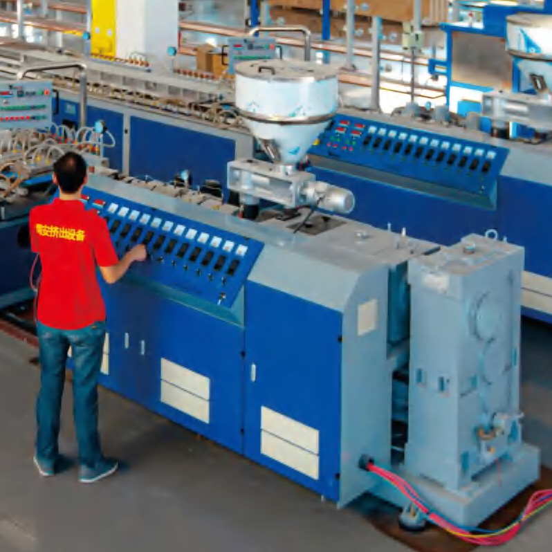Conical Twin-screw Profile Extrusion Line