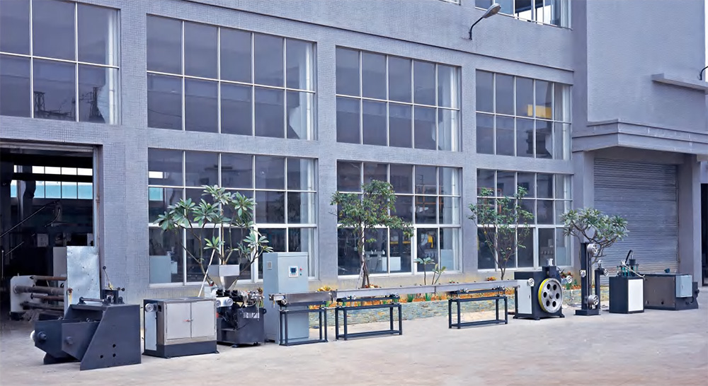 PVC yarn coating extrusion line