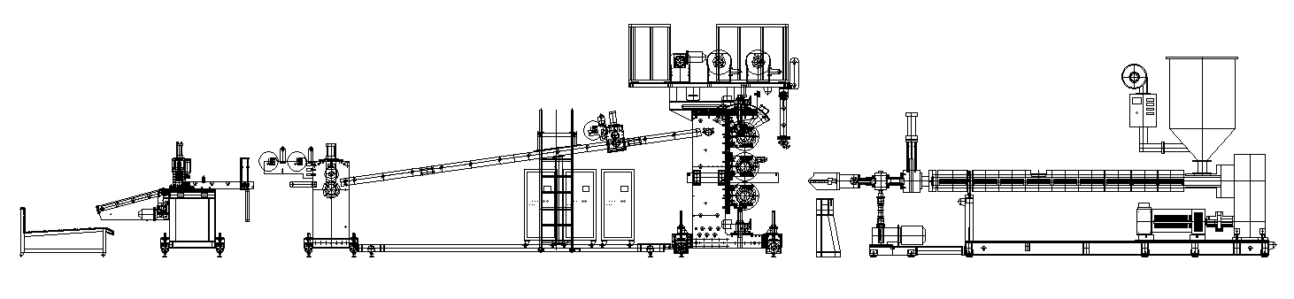 PC sheet extrusion line for PC trolley luggage