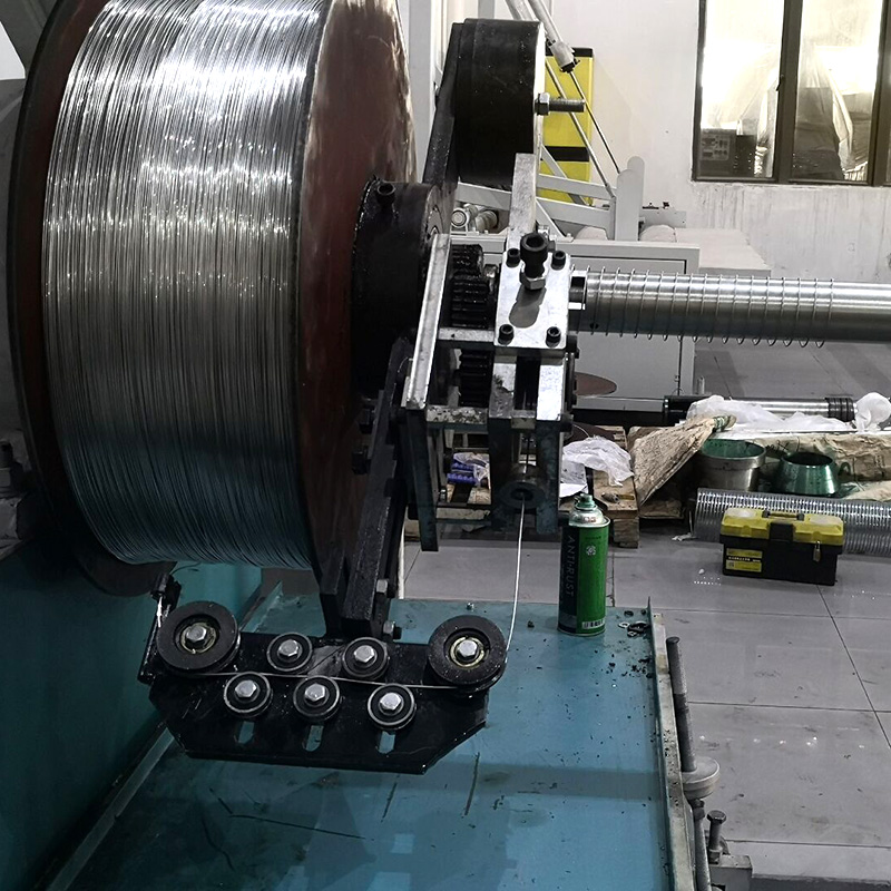 Steel spring reinforced PVC hose extrusion machine