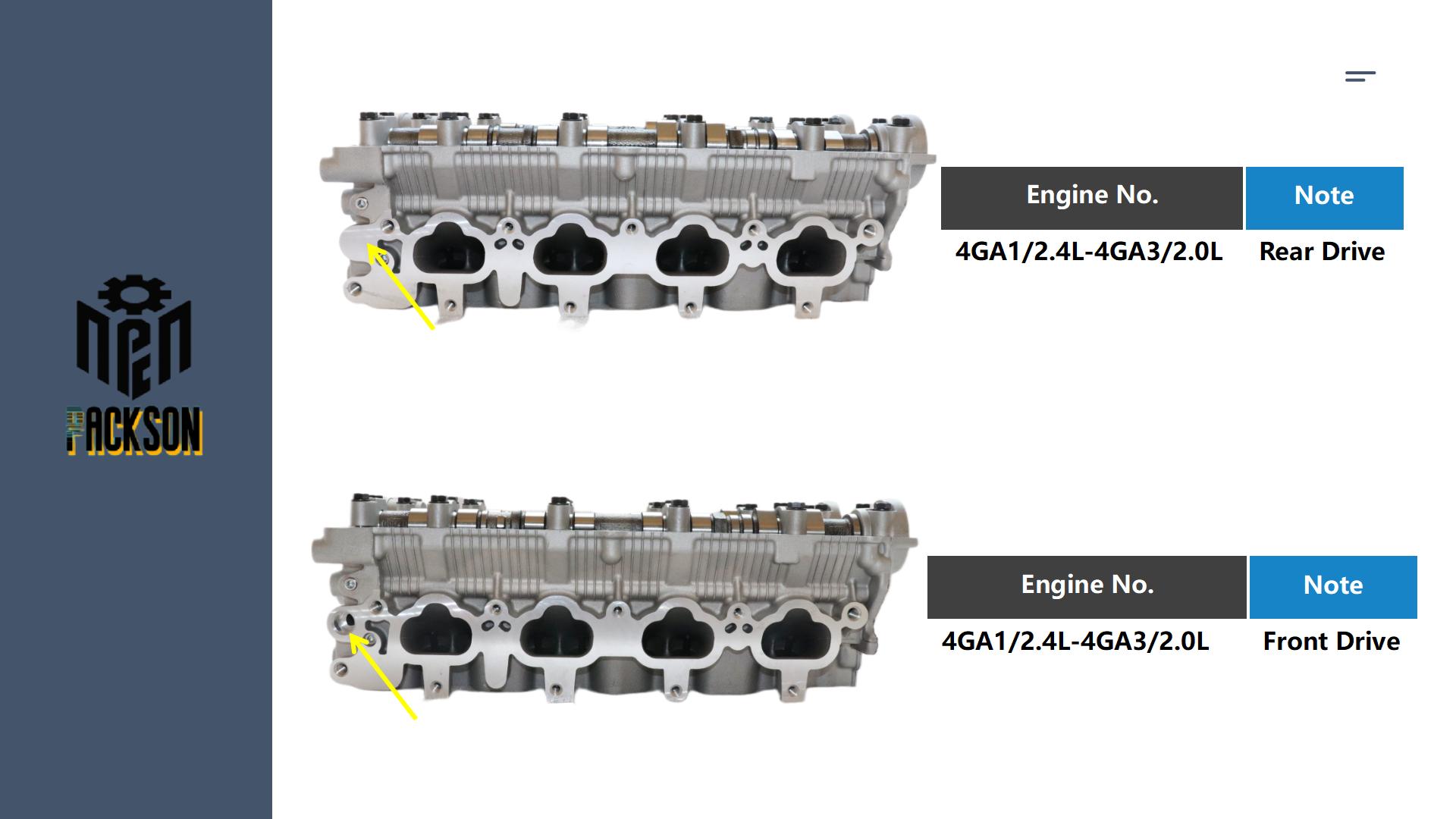 4GA1 4GA3 complete Cylinder Head