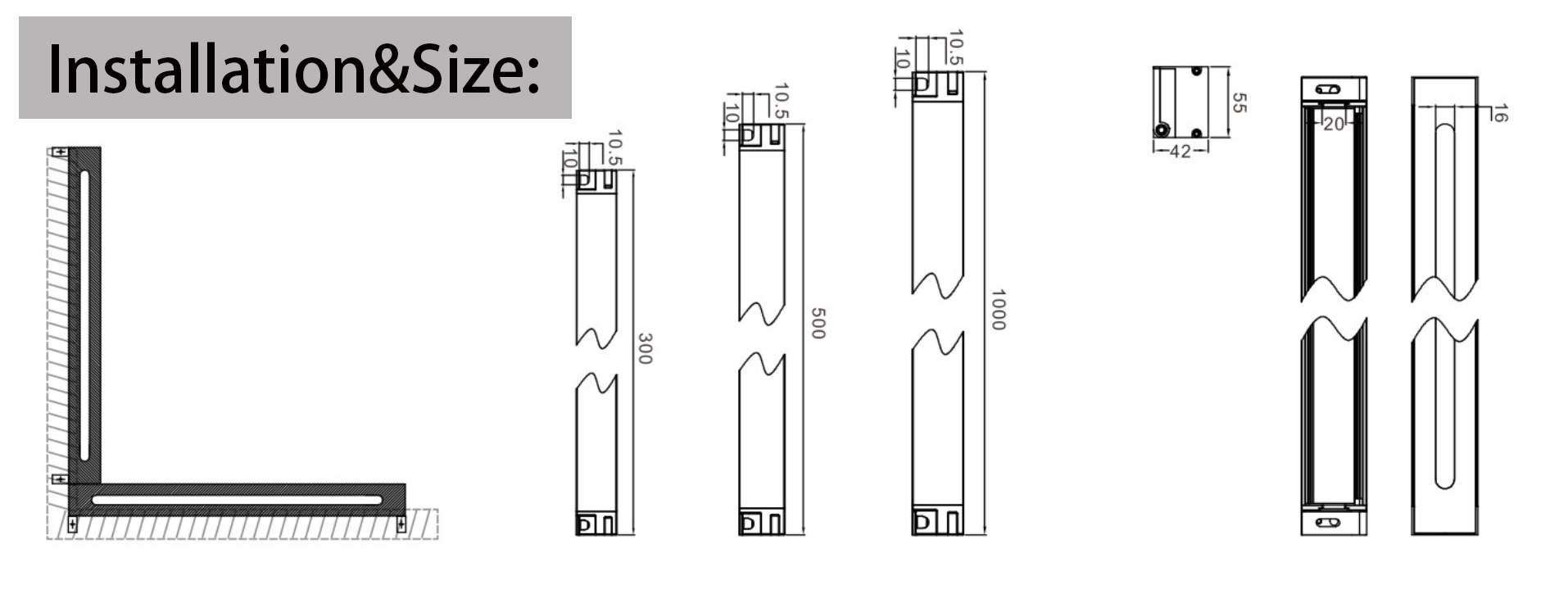 Linear led windows light LY-CTD-002