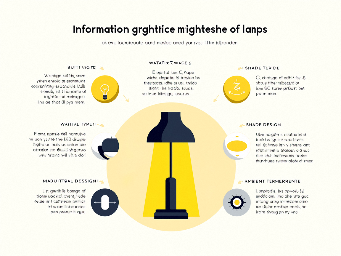The brightness of a lamp is primarily determined by six key factors