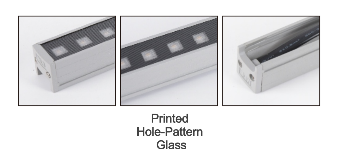 Printed Hole-Pattern Glass IP65 Led Linear Light LY-XTD-2008A1 B1